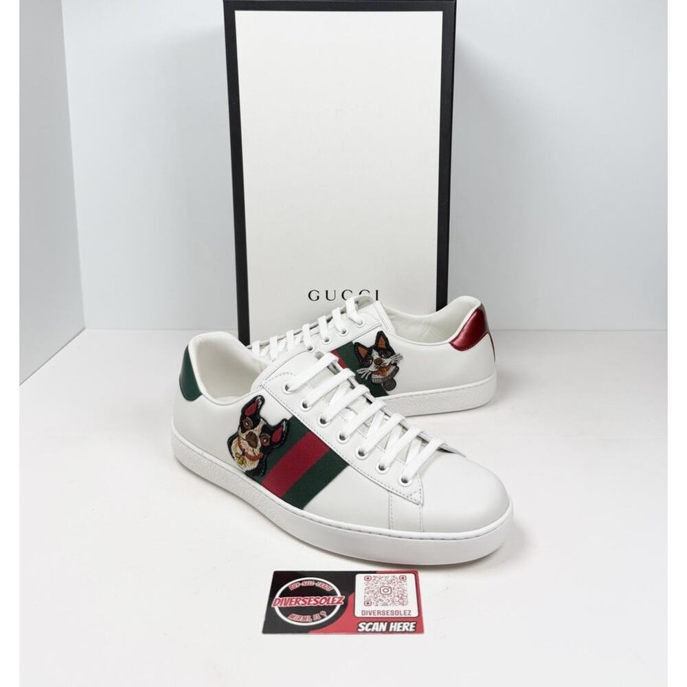 Size 7G/7.5US - Gucci Ace Leather Sneakers Year Of The Dog🐶 NEW/RETAIL $800!